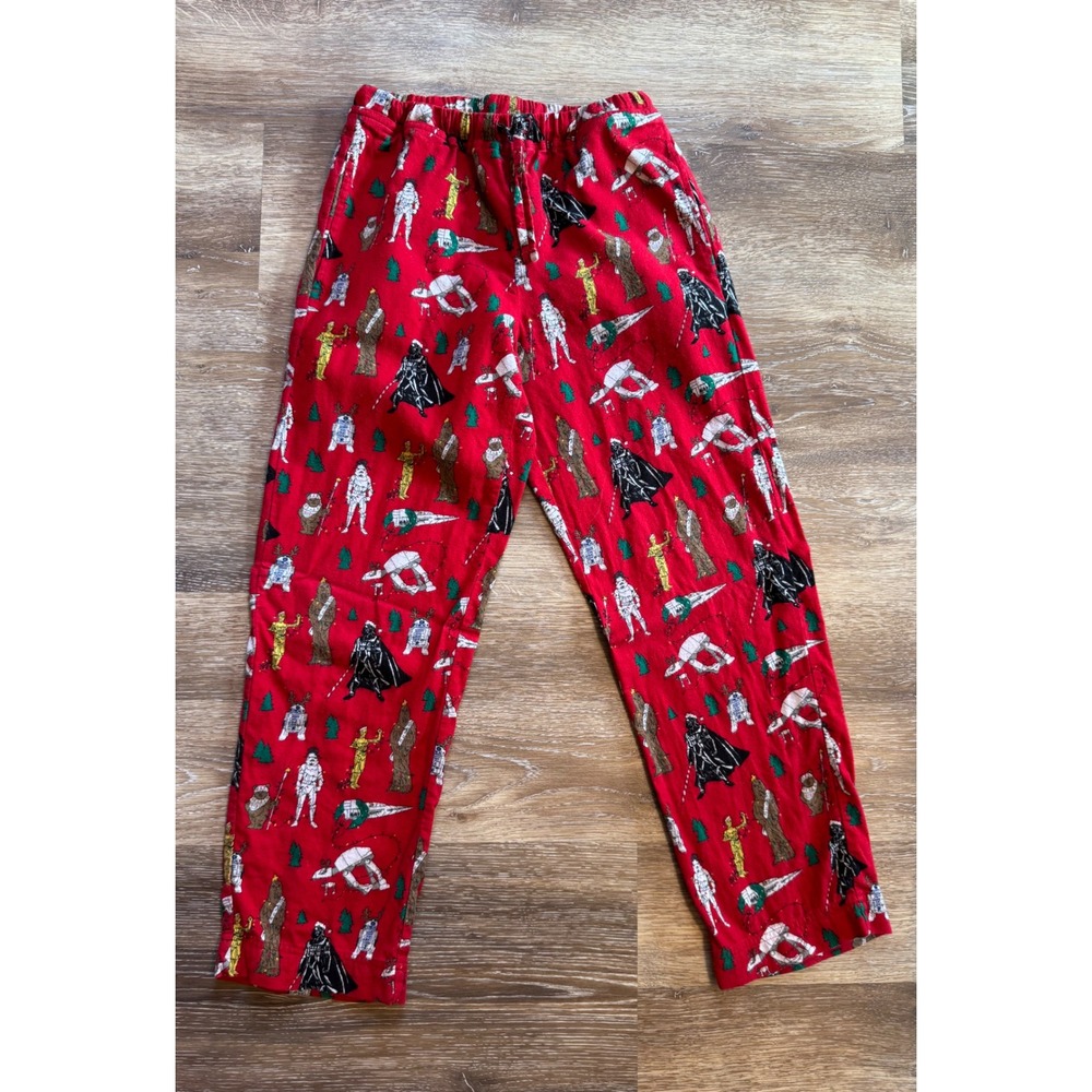 Hanna Andersson Star Wars Christmas Flannel Pajama Pants Red XXS Mens Womens